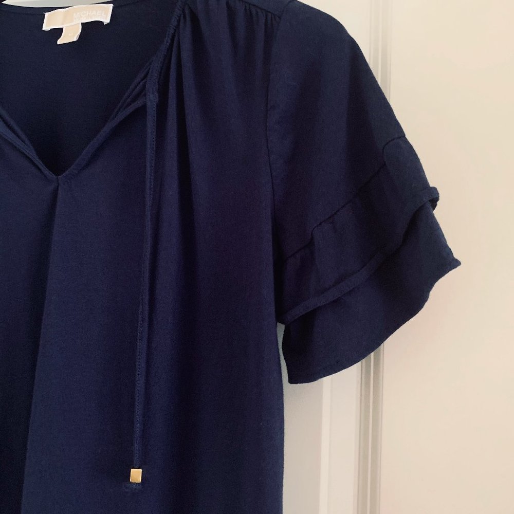 **LAST CHANCE** *NWOT* MICHAEL by Michael Kors Navy Blouse - Picture 5 of 8